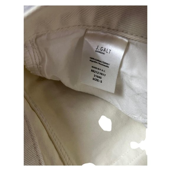 J Galt USA Brandy Melville Bell Bottom Flare Designer Denim Jeans in Cream - S - Picture 4 of 5